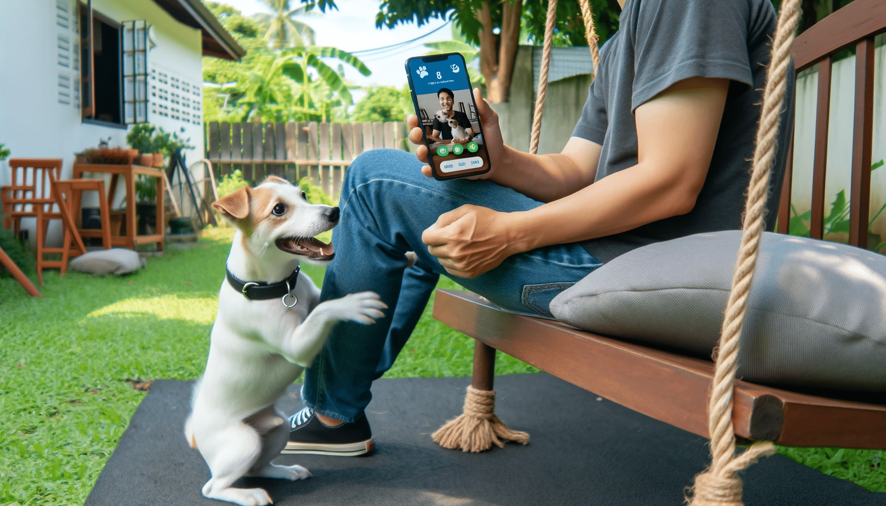 Online Hundeschule auf dem Mobiltelefon